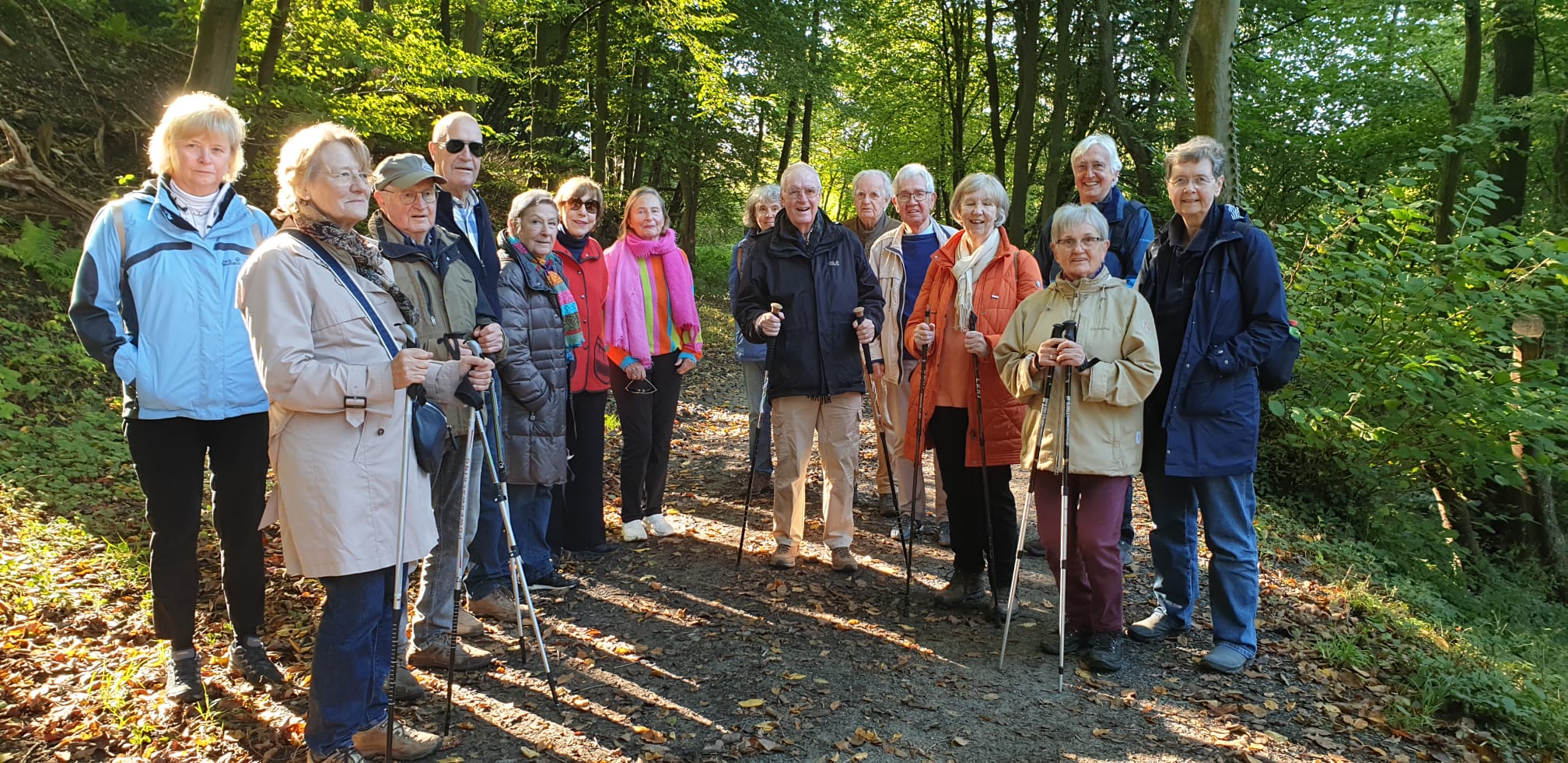 Zufrieden durch lichtgeflutete Wälder - die Oktoberwanderung